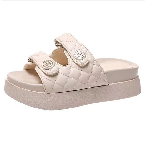 Giày Sandal Đế Dày 5cm Cột Dây Chống Mài Mòn Thoáng Khí Phong Cách Hàn Quốc Thời Trang Mùa Hè 2022 Cho Nữ