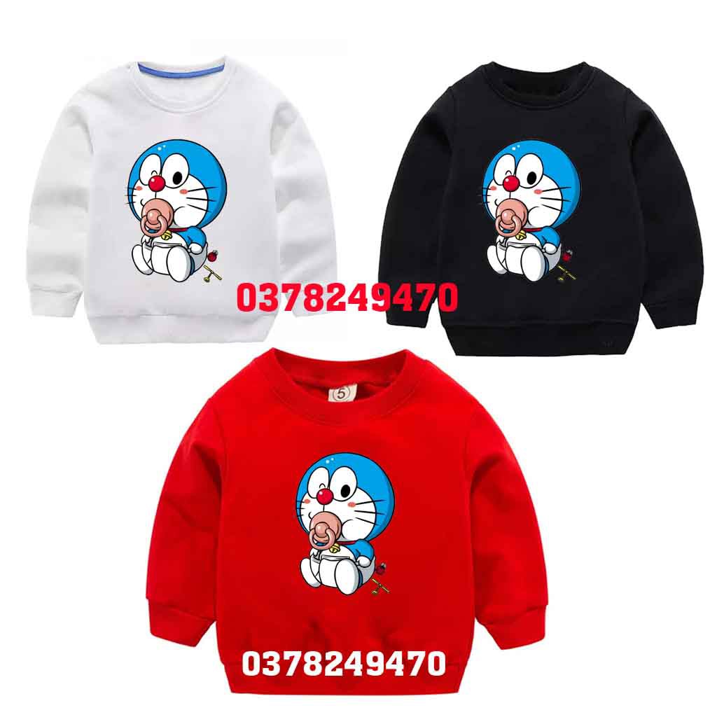 Áo doramon cho bé ,thời trang trẻ em, nỉ bông