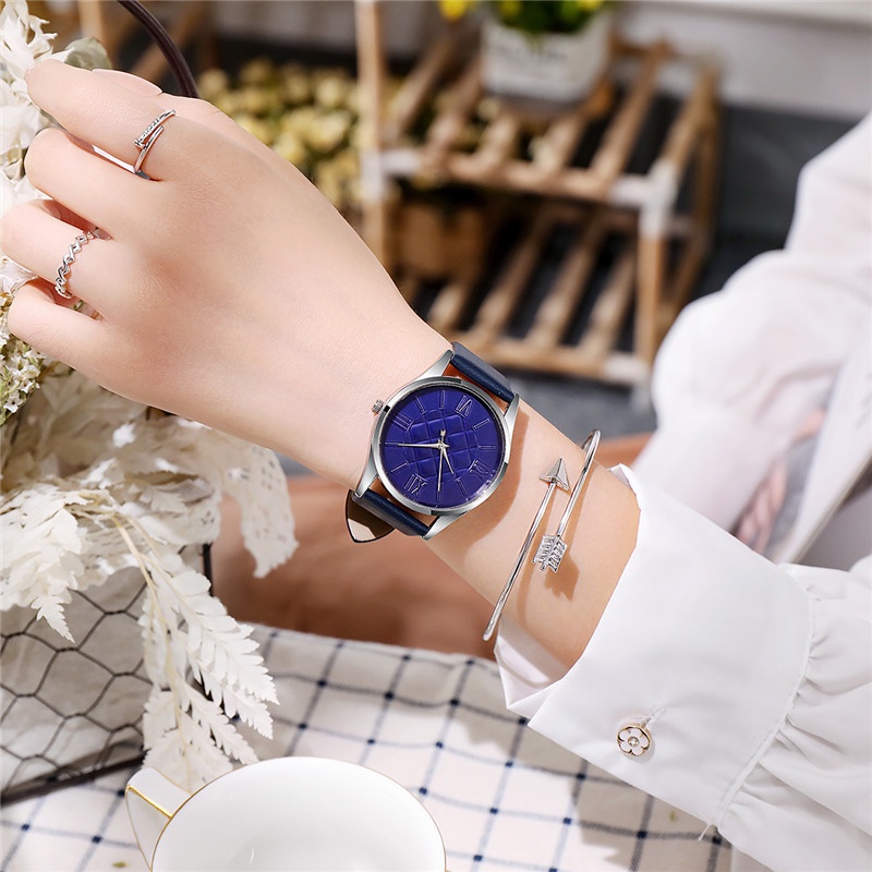 Đồng Hồ Quartz Dây Da Thời Trang Cho Nữ