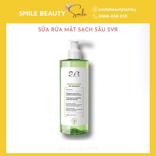 Sữa rửa mặt dịu nhẹ, sạch sâu dòng xanh lá SVR Gel Moussant