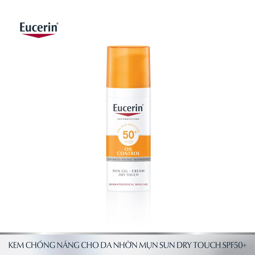 [HÀNG CÔNG TY] Kem chống nắng cho da nhờn mụn Eucerin Sun Gel-Cream Dry Touch Oil Control SPF50+ 50ml