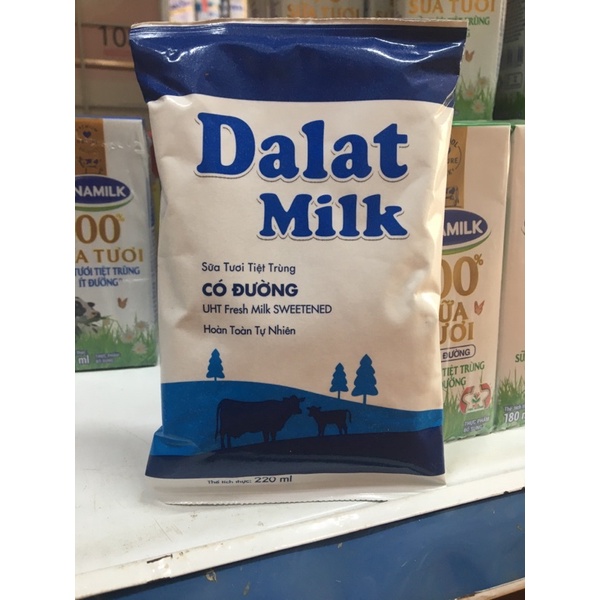 Sữa bịch dalat Milk có đường, ít đường , nguyên chất