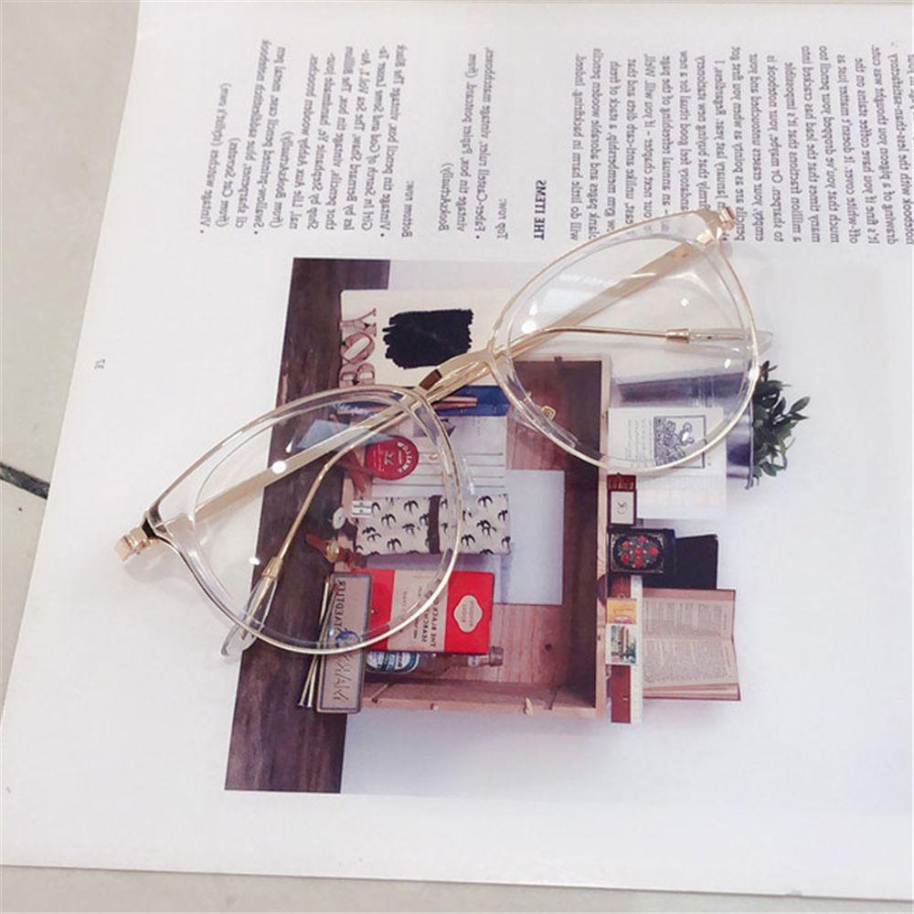 Mắt Kính Gọng Nhựa Trong Suốt Họa Tiết Da Báo Thời Trang Unisex