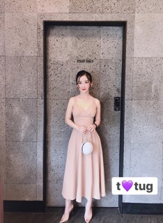 Váy maxi hở lưng, đi biển siêu xinh