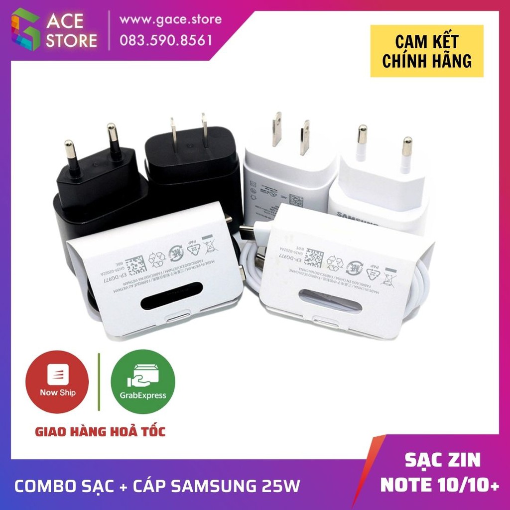 [Combo] Bộ sạc nhanh 25W C to C của Samsung - CAM KẾT CHUẨN ZIN 100%