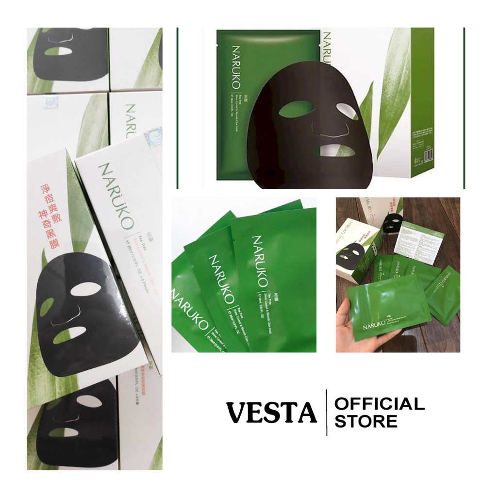 Mặt Nạ Naruko Tea Tree - Mask Kiểm Soát Dầu Và Mụn Trà Tràm 26ml - Hộp 8 Miếng | BigBuy360 - bigbuy360.vn
