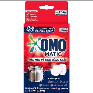Omo matic viên nén vệ sinh lồng giặt 80g