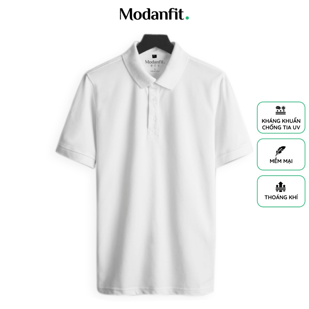 Áo Polo nam công sở basic trơn MODANFIT vải cotton 100% cao cấp đơn giản dễ phối PT0102 | BigBuy360 - bigbuy360.vn