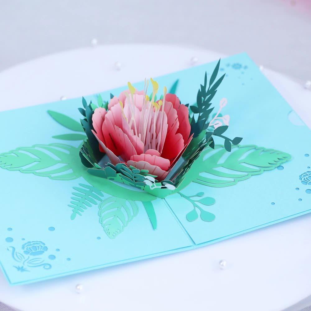 Thiệp Chúc Mừng Ngày Của Mẹ In Hoa Xinh Xắn Thẻ