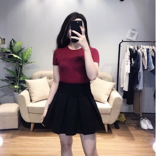Áo len tăm cộc tay nữ vnxk - ảnh video thật