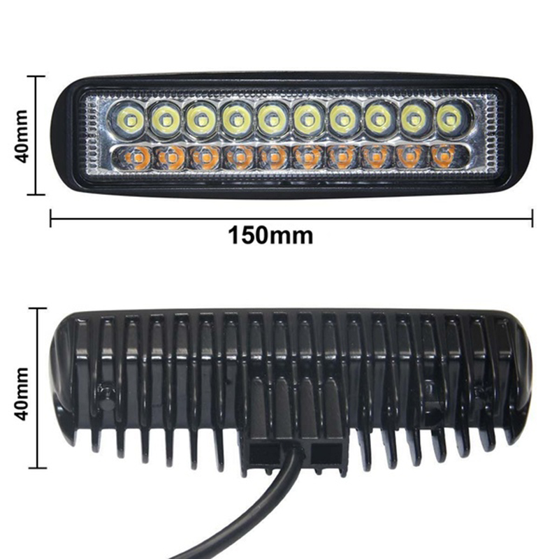 Đèn LED Hai Màu 1x 6 &quot;60W Gắn Trên Nóc Xe Hơi
