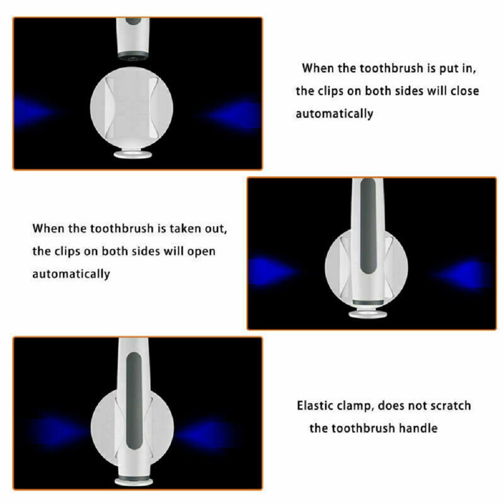 1 Giá Đỡ Bàn Chải Đánh Răng Điện Gắn Tường Màu Trắng