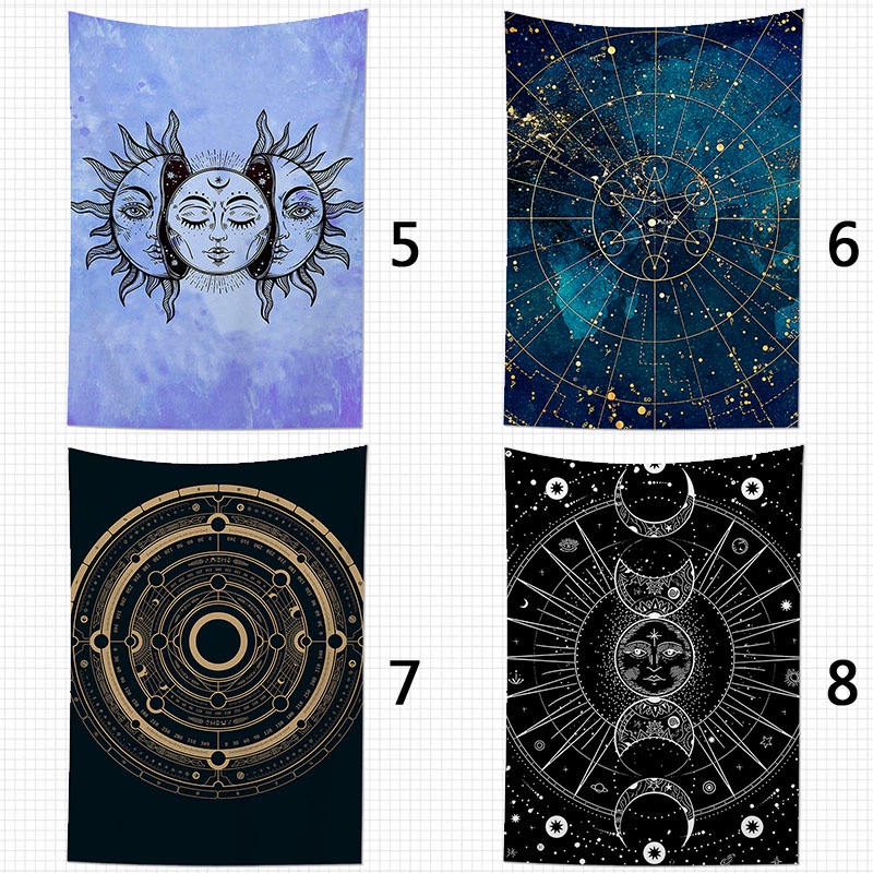 Thảm Treo Tường Họa Tiết Mandala Phong Cách Boho Trang Trí Nội Thất