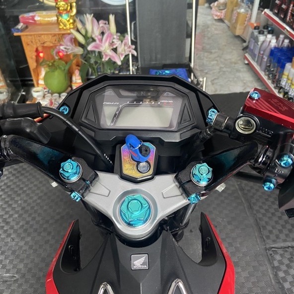 Ốc chảng ba Titanium GR5 chuẩn cho Raider/ Satria/ Sonic ( bộ 3 con)