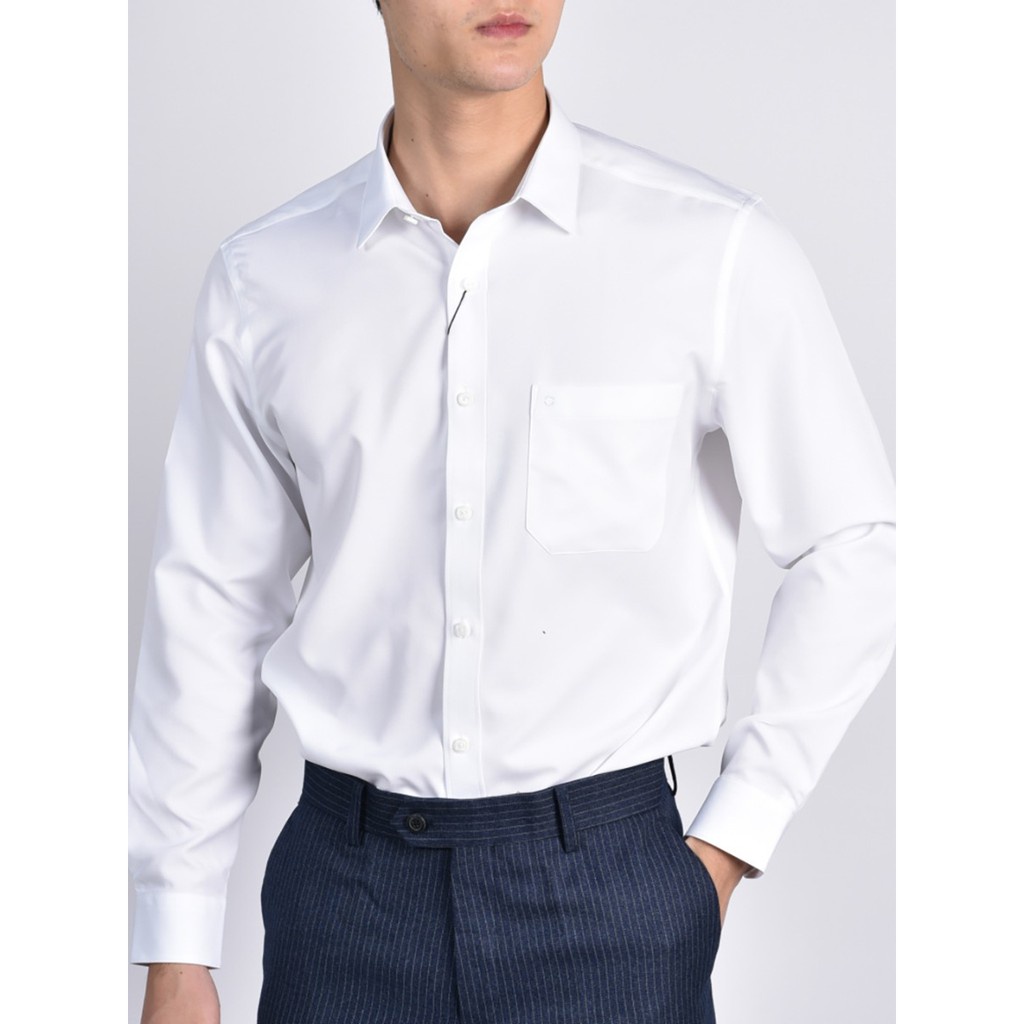 Áo Sơ Mi Trắng Nam Dài Tay Owen Somi Công Sở Cao Cấp Màu Trắng Trơn Chất Cafe Mềm Mát Dáng Suông Có Túi hoặc Không Túi | BigBuy360 - bigbuy360.vn