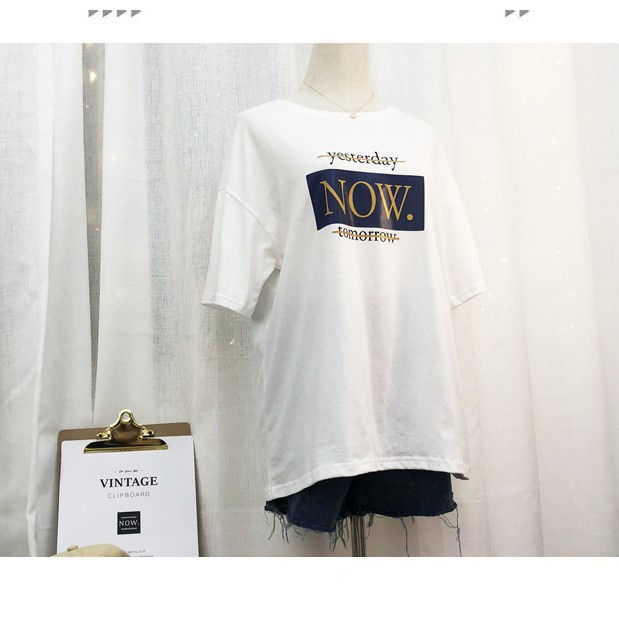 Áo thun tay lỡ vải Cotton form rộng oversize-ATN031