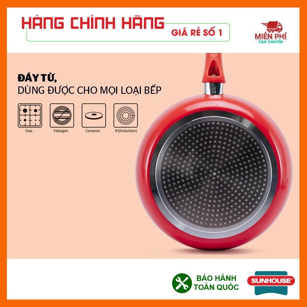 CHẢO CHỐNG DÍNH ĐÁY TỪ SUNHOUSE 28CM SFP28MA, CHẢO CHỐNG DÍNH SUNHOUSE MAMA ĐÁY TỪ 28CM