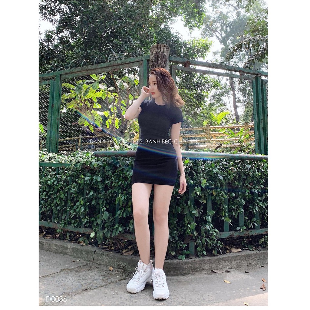 Đầm Body Cổ Tròn Thun Borip