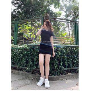 Đầm Body Cổ Tròn Thun Borip