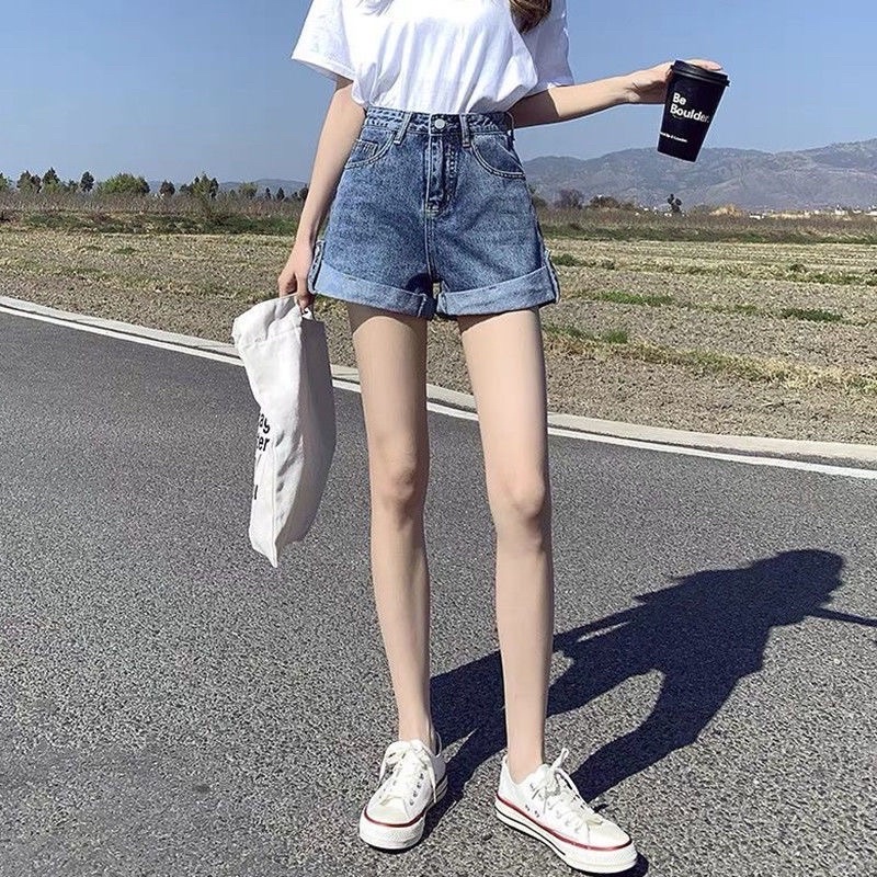 Quần Short Jean Nữ Lưng Cao Siêu Tôn Dáng ULZZANG Hàn Quốc