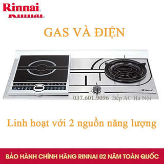 Bếp gas âm bếp điện từ Rinnai RVBCOMBI(R) 2 trong 1