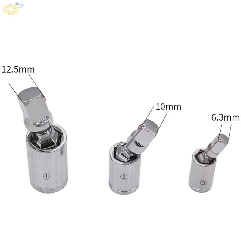 Bộ 3 đầu nối cờ lê bánh cóc loại 1/4&quot; 3/8&quot; 1/2&quot; dài 45/55/67mm đường kính 6.3/10/12.5mm