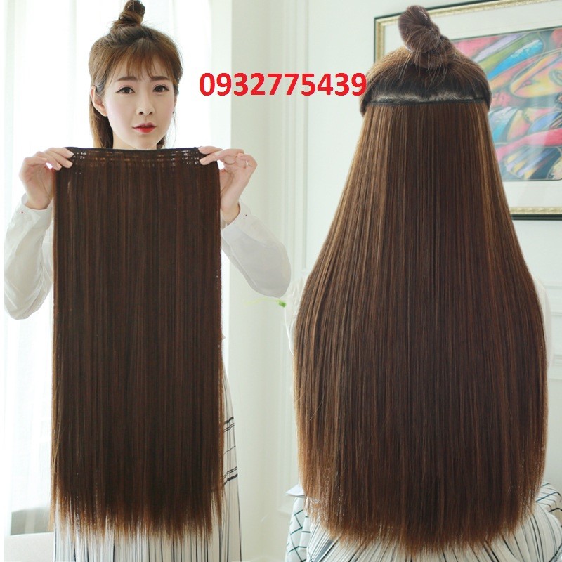 Tóc giả kẹp thẳng tơ nhật S82