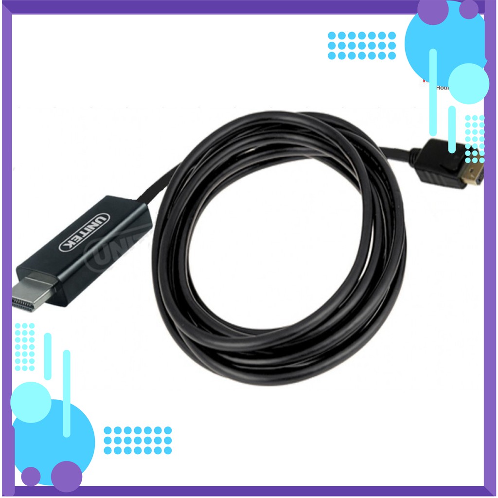 [HOT DEAL]  Cáp chuyển đổi Display Port sang HDMI dài 1.8M Unitek Y-5118CA