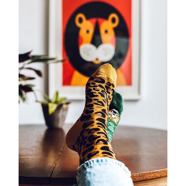 TẤT(VỚ) NAM NỮ MixMatched Sock tất hoạt hình họa tiết EL LEOPARDO