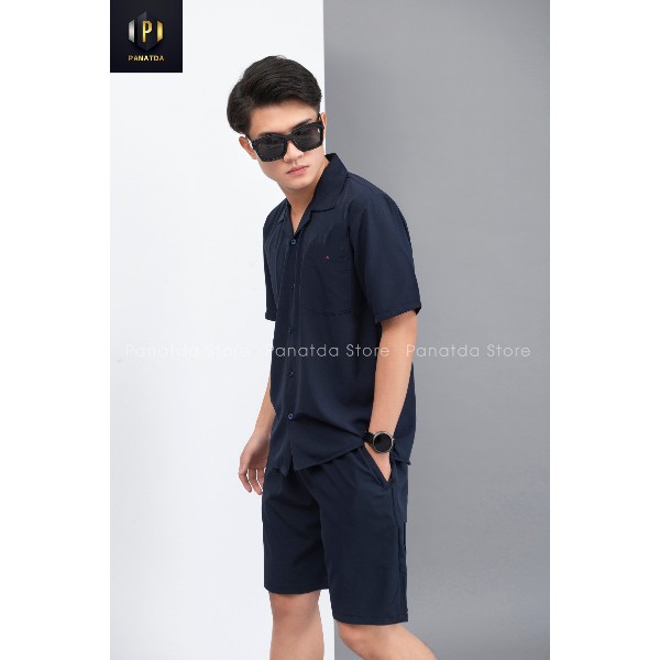 Bộ đồ đi biển nam đồ bộ nam cao cấp chất liệu vải lụa gió sợi tre thoáng mát | BigBuy360 - bigbuy360.vn