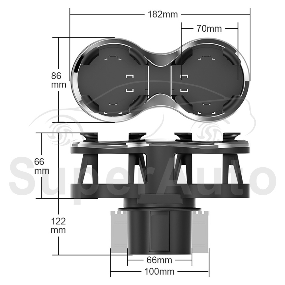 SuperAuto Khay Để CốC Ô Tô Giá Để CốC Ô Tô Khay ĐựNg NưỚC Ô Tô Phụ KiệN Xe HơI