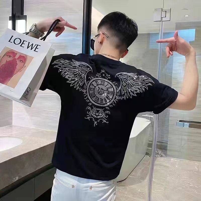 Áo nam Ngắn Tay Cổ Tròn Thời Trang Hàn