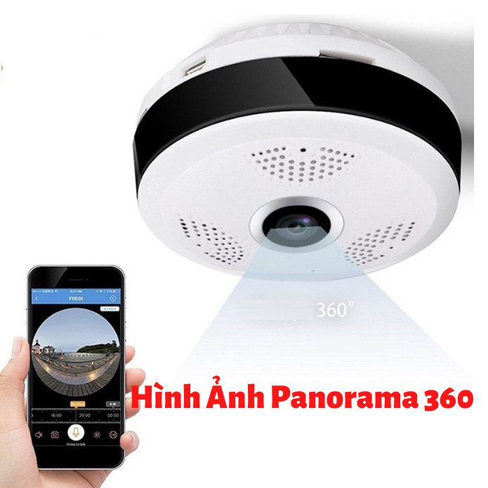 Camera wifi - Camera Ốp Trần - Camera Panorama - Camera V380 2.0 Mpx HD 1080P không dây góc rộng 360 cảm biến CMOS