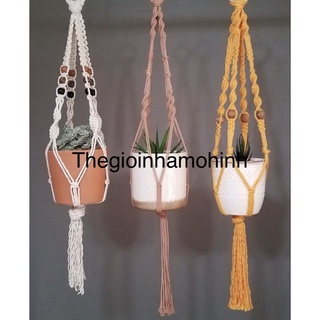 Dây treo chậu cây, macrame, decor, dây treo trang trí