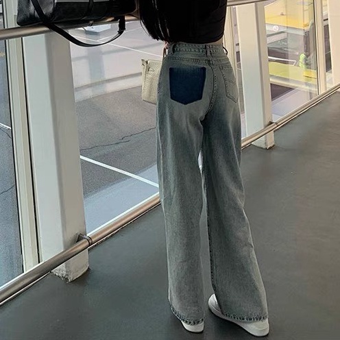 Quần Jeans dài cạp cao, quần jeans ống rộng_mẫu mới nhất j21