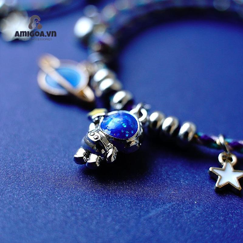 ✨✨Vòng Tay Cao Su Mặt Hình Phi Hành Gia Mặt Trăng Dành Cho Cặp Đôi