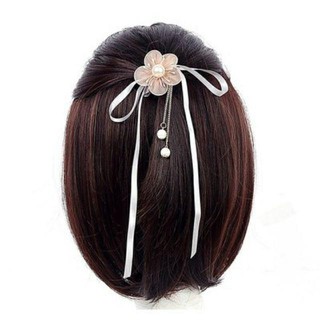 Dây buộc tóc hoa rơi đính hạt nữ tính