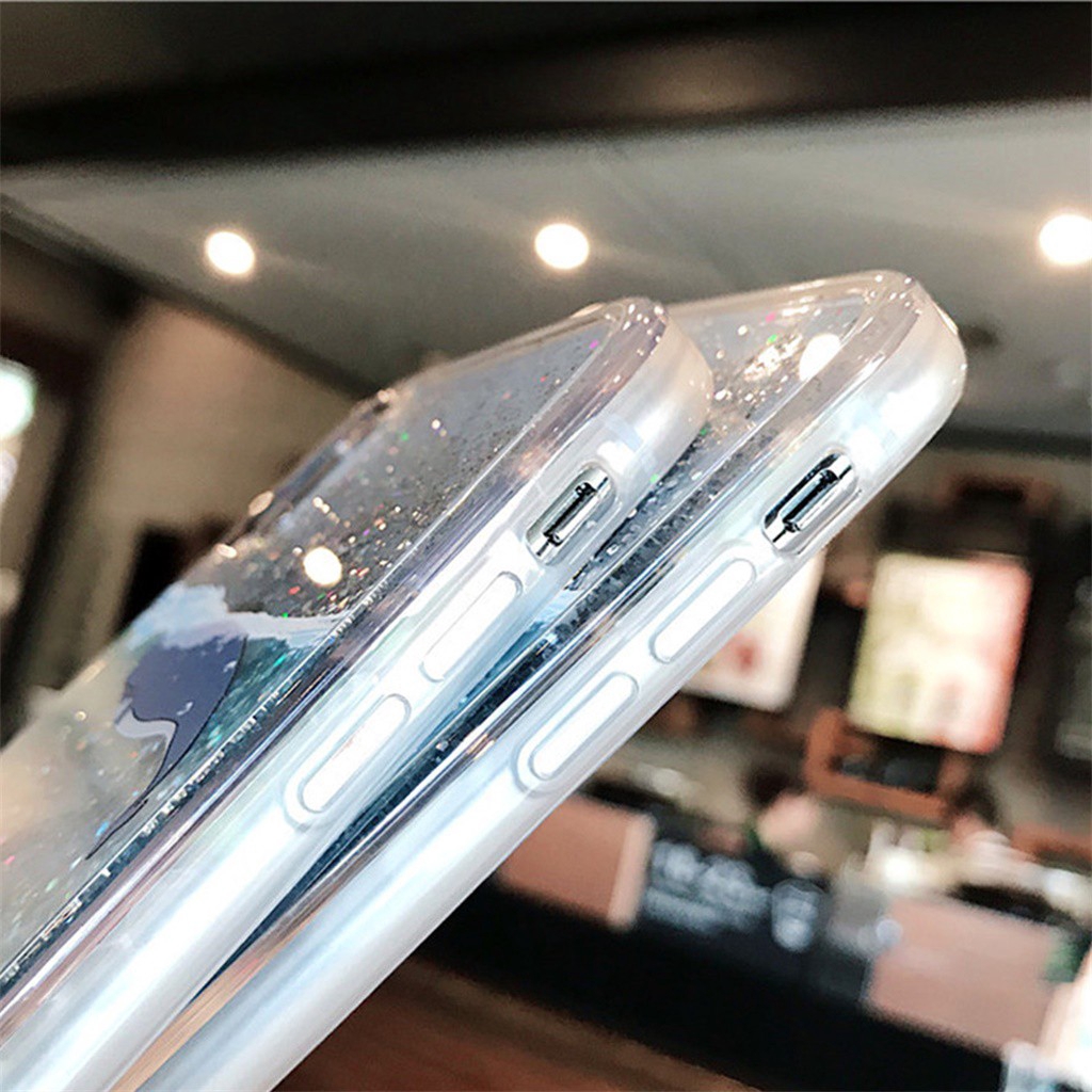 Ốp Điện Thoại Cát Chảy Hình Cá Heo Cho iPhone 14 13 12 11 Pro Max Mini 12Pro 13Pro 14Pro 14Plus 6 6S 7 8 Plus X XR XS Max