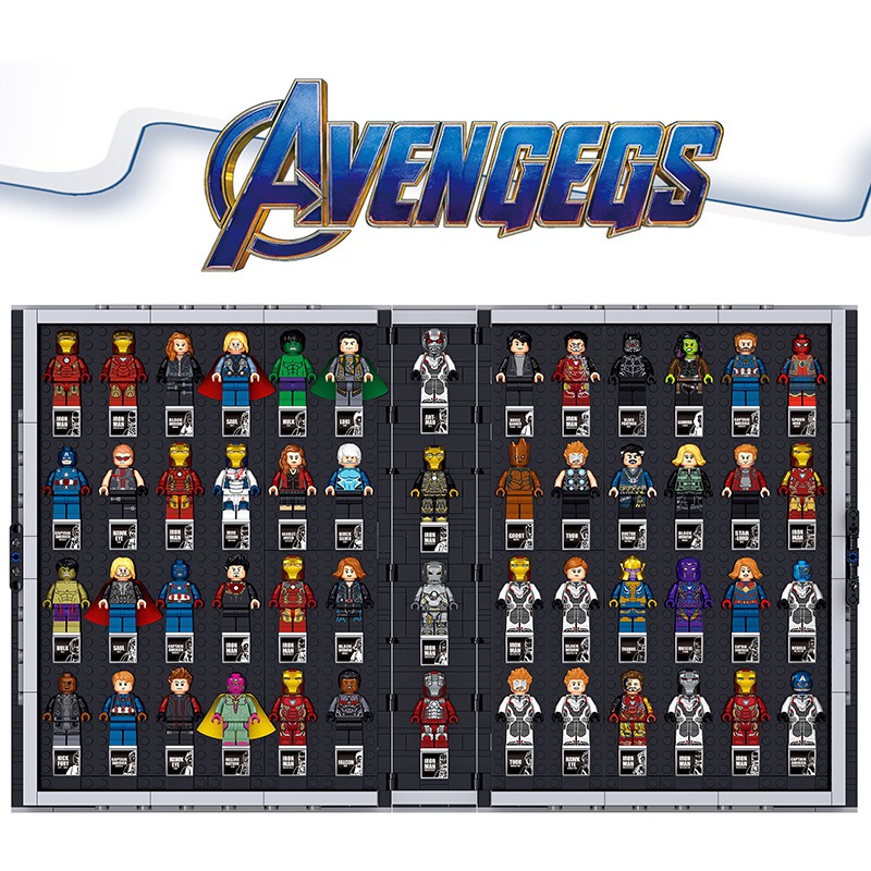 Lắp ghép  Sắt Bộ Sách  Super hero Marvel  Nhân Vật Bộ Sưu Tập Combo IRON BOOK 52 Minifigures Siêu Anh Hùng Iron Man