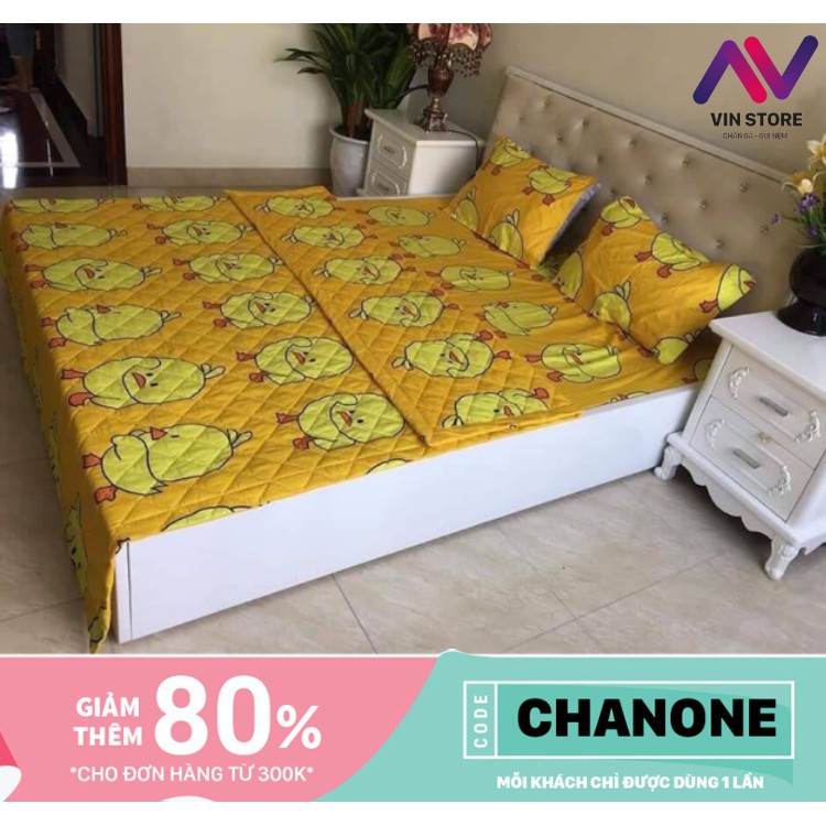 Set 2 Món Ga Gối Con Vịt Vàng EM9201 / 1Ga / 2 Gối - Hàng May Cực Kĩ Cao Cấp