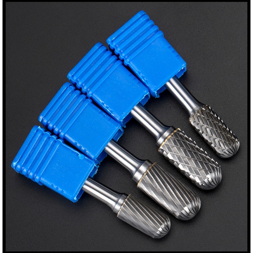 Kiểu Mũi mài hợp kim vonfram chân 6mm Tungsten Carbide Rotary Burrs Milling Cutter Rotary Tool