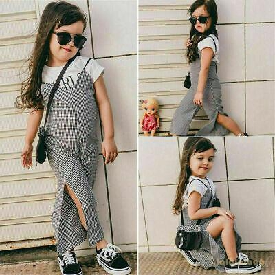 Jumpsuit họa tiết kẻ sọc thiết kế sát nách đáng yêu dành cho bé gái