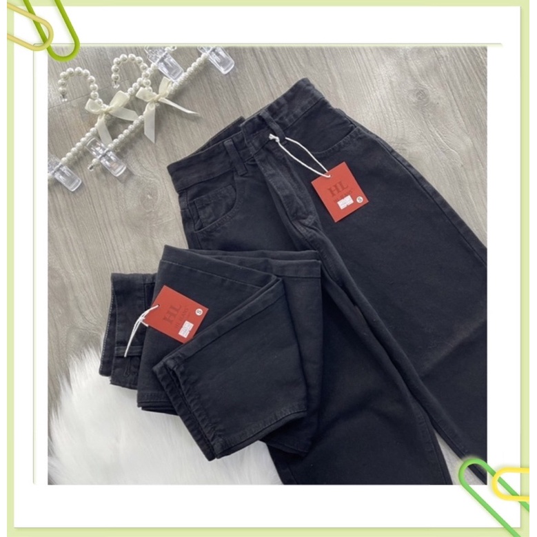 QUẦN JEANS BAGGY NỮ FROM CƠ BẢN MÀU ĐEN CAO CẤP TIQI JEAN1988