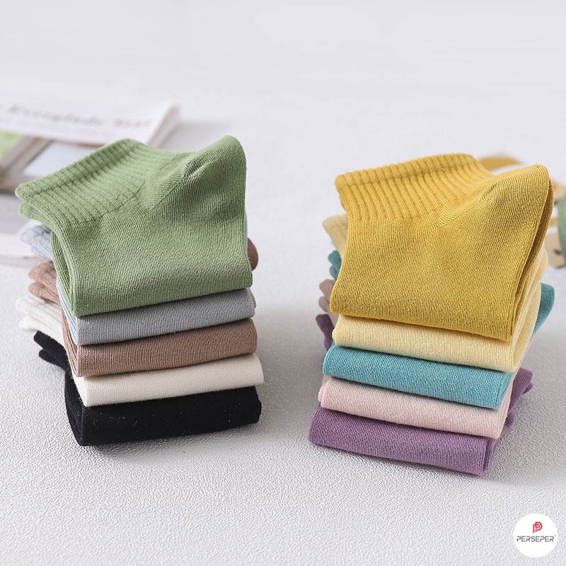 Tất cổ ngắn nam nữ chất liệu cotton dày co giãn bốn chiều, thoáng khí chống hôi chân - Cherry Shop