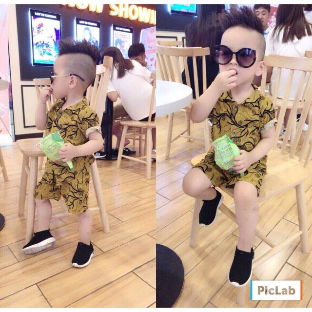 Bộ lanh kiểu sơmi bé trai