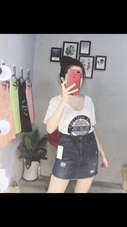 Áo thun giấy cổ tim