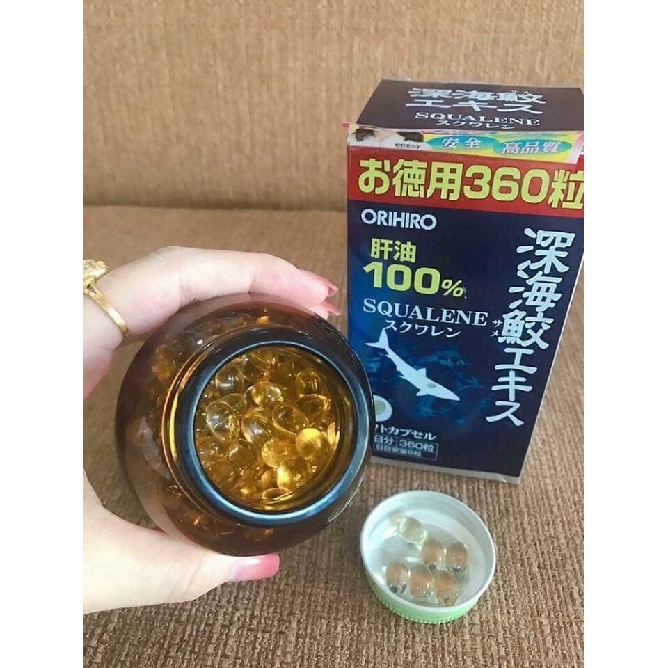 Viên uống Orihiro Shark Squalene 360 viên chiết xuất dầu gan cá mập sụn vi cá mập Nhật Bản