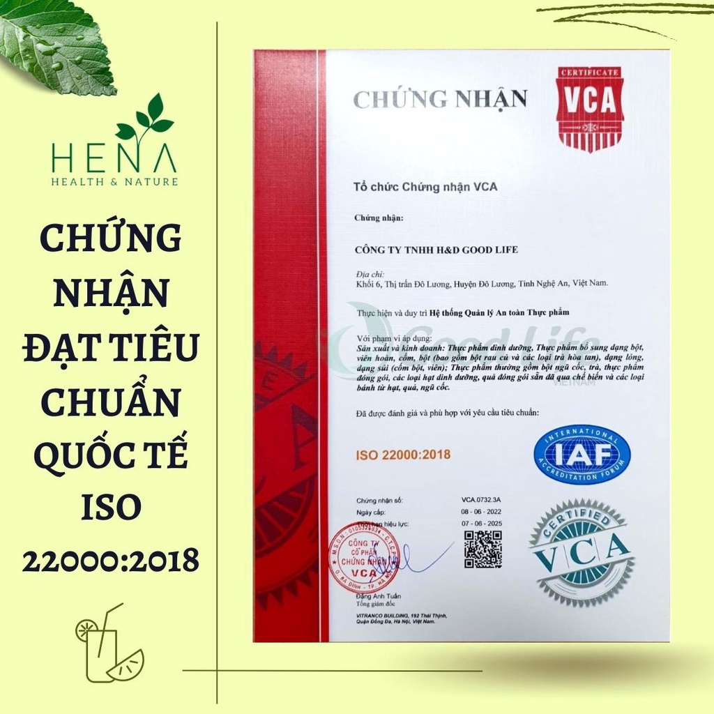 Bột Ngũ Cốc Ăn Kiêng Giảm Cân Hiệu Quả Cao Cấp Hena 500G, Ngũ Cốc Giảm Cân Ăn Kiêng Tinh Chế Nguyên Liệu Hữu Cơ