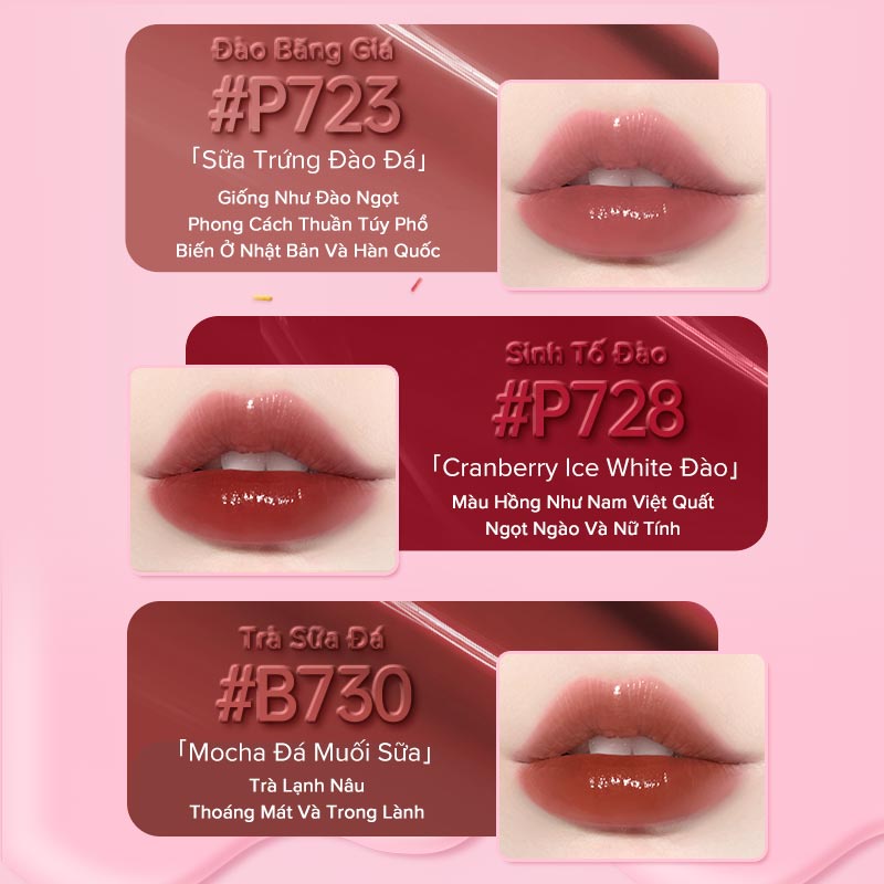 【COLORKEY】Son tint lì bóng siêu cho môi căng mọng Colorkey Juicy Lasting Fruit Tint 1.7g