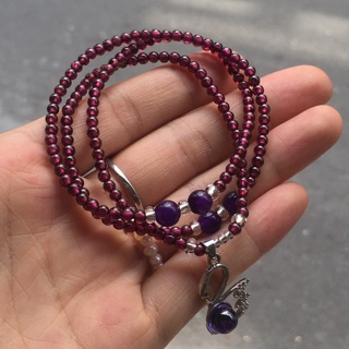 Vòng tay garnet cuốn 3 tự nhiên
